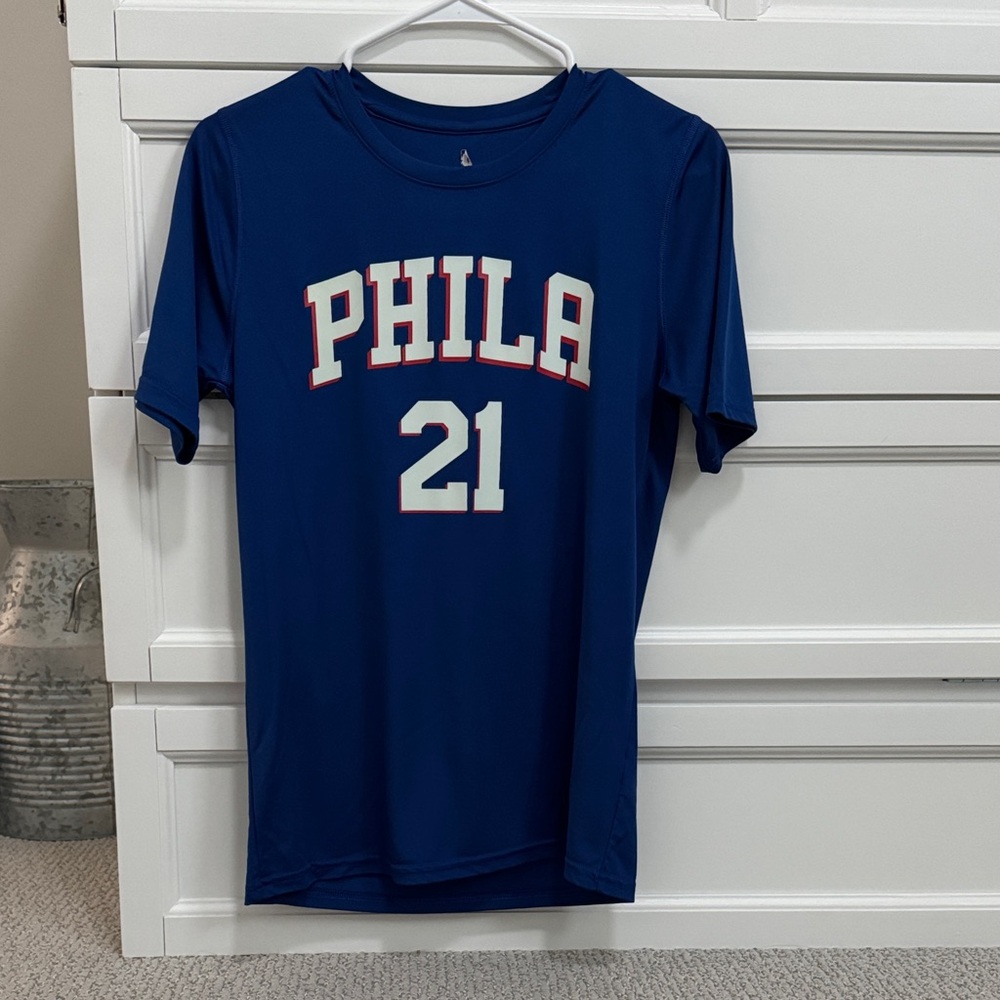 NBA Blue PHILA 21 Kids Short Sleeve Tee